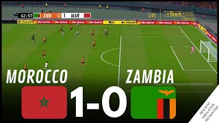 المغرب 10 زامبيا أبرز أحداث المباراة • محاكاة لعبة فيديو AFCON2023 [upl. by Licha]