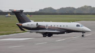 Flexjet Operations Malta Embraer Praetor 600 9HJFX at Cambridge Airport [upl. by Walling]