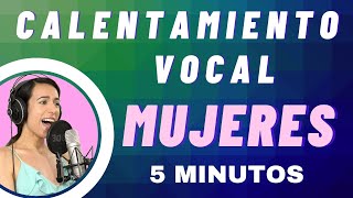 CALENAMIENTO VOCAL de 5 minutos MUJERES Ejercicios de vocalización para cantar BIEN Natalia Bliss [upl. by Zara]