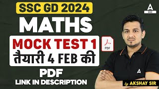 SSC GD 2025 Maths Class  Maths Mock Test for SSC GD  Part 1  Akshay Awasthi [upl. by Priscella]