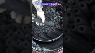 Make BBQ charcoal in one minute  Rice husk charcoal machinesawdust charcoalcharcoalmakingmachine [upl. by Adnohryt84]