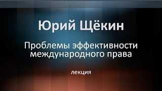 Проблемы эффективности международного права Щёкин Ю В [upl. by Corsiglia]