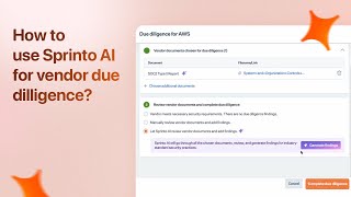 How to use Sprinto AI for vendor due diligence [upl. by Papotto]