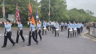 Cloughmills crown defenders Donaghy flute band own parade 2024 [upl. by Boatwright209]