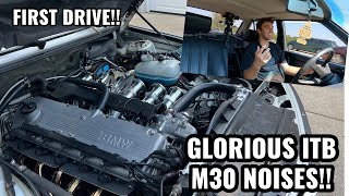 First Drive in the ITB M30B35 E28  The Best Sounding BMW Ive ever Built Initial Impressions [upl. by Olwen]