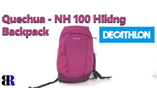 Decathlon QUECHUA NH 100 Hiking Backpack 10L  Unboxing  Test  Purple [upl. by Kcirredal]