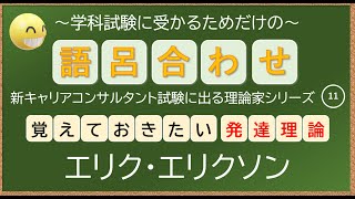 【キャリコン】学科試験⑪エリクソン [upl. by Aroc]