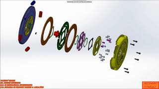 Solidworks Exploded View Animation of Clutch Plate Assembly [upl. by Zeus]