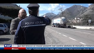 Blocco dei Tir a Venafro anche il comandante della Municipale in strada per i controlli [upl. by Eliades]