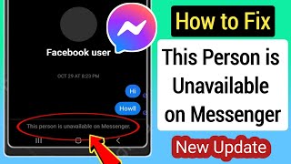 How to Fix This Person is Unavailable on Messenger Error  New Update [upl. by Sudderth51]