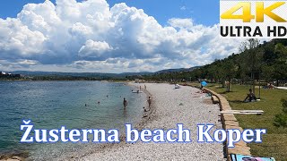 Žusterna beach Koper  Plaža Žusterna [upl. by Eessej886]