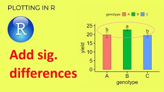 How to add significant differences to a bar plot with ggpubr and ggplot  Plotting in R [upl. by Ennybor]