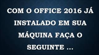 Como ativador Office 2016 [upl. by Starla201]