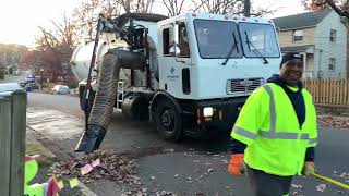 CCC Leaf Vacuum Truck Packing Piles at Sunset [upl. by Atikram]