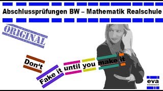 Abschlussprüfungen BadenWürttemberg 2011 W2a  Realschule Mathematik [upl. by Schultz868]