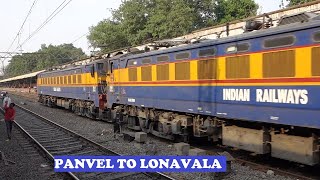 Panvel To Lonavala WDP4D EMD Bhor Ghat Mountain Ride  Panvel Hazur Sahib Nanded Express [upl. by Aicella414]