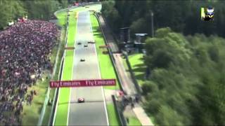 Magnussen bloquea a Fernando Alonso GP Belgica 2014 [upl. by Drazze]