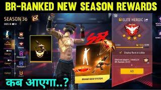 BR Ranked New Season 37 Rewards  New Rank System Free Fire 1 January 2024 New Rank Season Freefire [upl. by Lienaj]