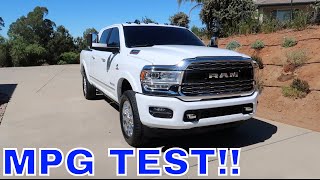 MPG TEST WITH 2019 RAM 3500 YOU WONT BELIEVE THIS [upl. by Annahsat756]