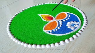 Rangoli Design For Diwali Laxmi Poojan Rangoli Diwali Rangoli Designs Deepavali Rangoli Rangoli [upl. by Llevrac]