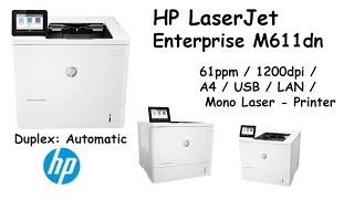 HP LaserJet Enterprise M611dn [upl. by Haerr]