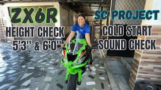 Kawasaki ZX6R 636  Seat Height  SC Project Cold Start and Sound Check [upl. by Gabler]