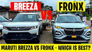 Maruti FronX vs Brezza 2024 Comparison✅ कौनसी है बेहतरीन  Brezza vxi amp Fronx Delta Plus [upl. by Olathe]