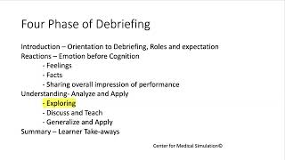 4 Phases of Debriefing in Debriefing with Good Judgment [upl. by Meta]