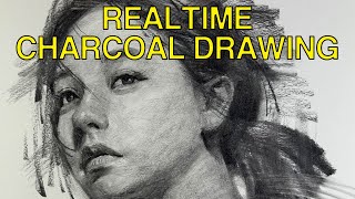 Realtime Charcoal Drawing 156 [upl. by Sacci585]