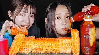 【ASMR】女子2人でハチの巣とハニーゼリーを食べる🍯【Eating Sounds】RAW HONEYCOMB HONEY JELLY [upl. by Daphie]