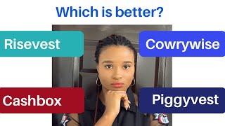 Piggyvest vs Cowrywise vs Risevest vs Cashbox  Feature by Feature Comparison [upl. by Aisyat]