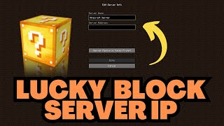 Minecraft Lucky Block Server IP 2024 [upl. by Judye]