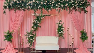 DIY  Elegant Backdrop Diy  Wedding Decor [upl. by Yeo]