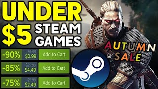 STEAM AUTUMN SALE 2023  AWESOME GAME DEALS UNDER 5 [upl. by Eixirt]