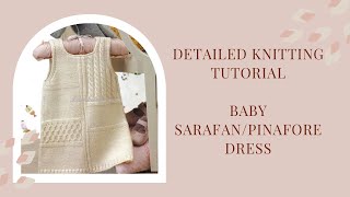 Video tutorial for baby dress Little pinafore Size 03 month Pinafore detailed tutorial Knitting [upl. by Ytsirhc]