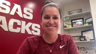 Courtney Deifel previews Arkansas Softballs fall schedule [upl. by Helsie]