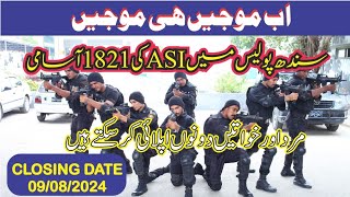 Sindh Police latest Jobs ASI 2024 [upl. by Leumel]