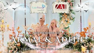 MALAY WEDDING  Solemnization Akmal and Adlin  280724  Zai Sri Gemilang  Alam Impian [upl. by Neerhtak458]