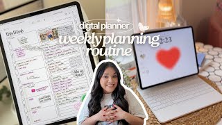 How I Plan the Week in my Digital Planner 👩🏻‍💻 iPad Planner Weekly Routine [upl. by Hako]