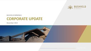 BUSHVELD MINERALS LIMITED  Corporate Update [upl. by Rriocard]