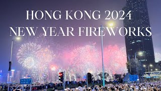 Hong Kong New Year’s 2024 Victoria Harbour Fireworks [upl. by Aracat235]