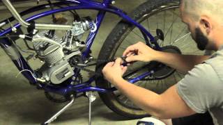 How to Put An Engine Kit On A Bike Part 5 Chain amp Tensioner [upl. by Octavian]