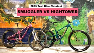 2023 Trail Bike Shootout  Transition Smuggler vs Santa Cruz Hightower V3 [upl. by Nilyaj]