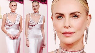 ‘Natural Beauty’ Charlize Theron in Slinky Dress and Dazzling Diamonds on Oscars 2024 Red Carpet [upl. by Glaab487]