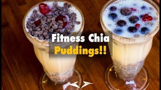 FITNESS CHÍA PUDDINGS PUDINES DE CHÍA CON MIEL ARÁNDANOS FRUTILLAS amp CHIPS DE CHOCOLATE [upl. by Etiuqram]