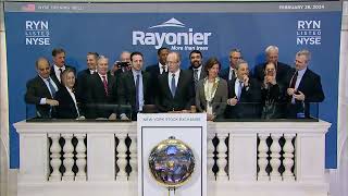 Rayonier NYSE RYN Rings The Opening Bell® [upl. by Johann498]