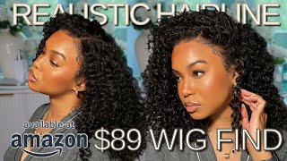 BEST 89 AMAZON KINKY CURLY EDGE WIG FIND FOR BEGINNERS  MORE AMAZON FINDS [upl. by Kristina316]