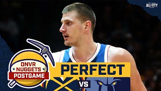 Nikola Jokics perfect tripledouble highlights Denver Nuggets blowout win  DNVR Nuggets Podcast [upl. by Ragland]