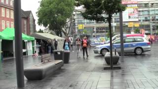 Polizei vor Ort Berlinerplatz in Bottrop 03072013 [upl. by Nappy597]