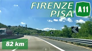 A11  FIRENZE  PISA  Autostrada Firenze Mare  Percorso completo [upl. by Akemad780]